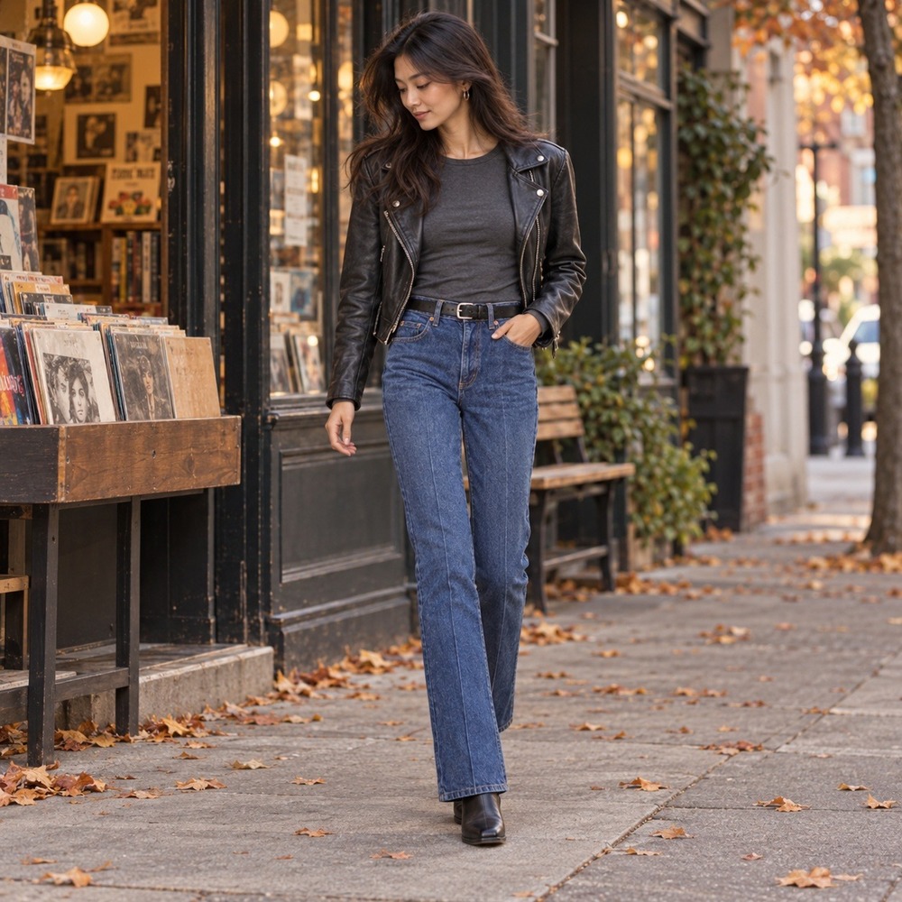 VTG Guess Jeans Bootcut Denim 90s Y2K Medium Wash Pressed Crease Grunge 27x30